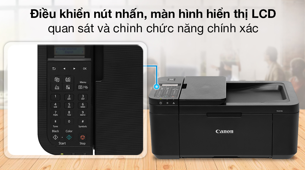 Máy in phun màu Canon TR4570S đa năng WiFi - Màn hình hiển thị