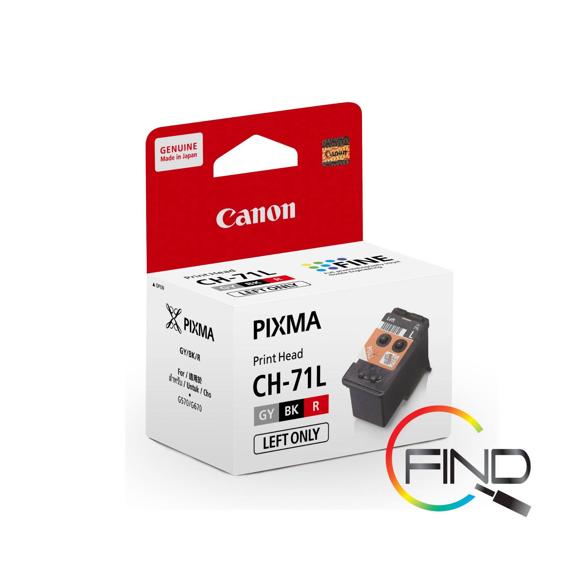 Click để xem ảnh lớn Đầu phun Canon CH-71L Color Print Head Cartridge GY,BK,R (Left Only) - Dùng cho máy in Canon G570, G670