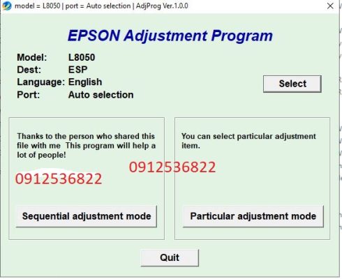 phần mền reset epson l8050